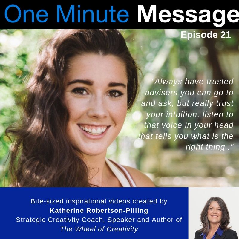 Carley Deardorff, Marketing Expert, shares her One Minute Message